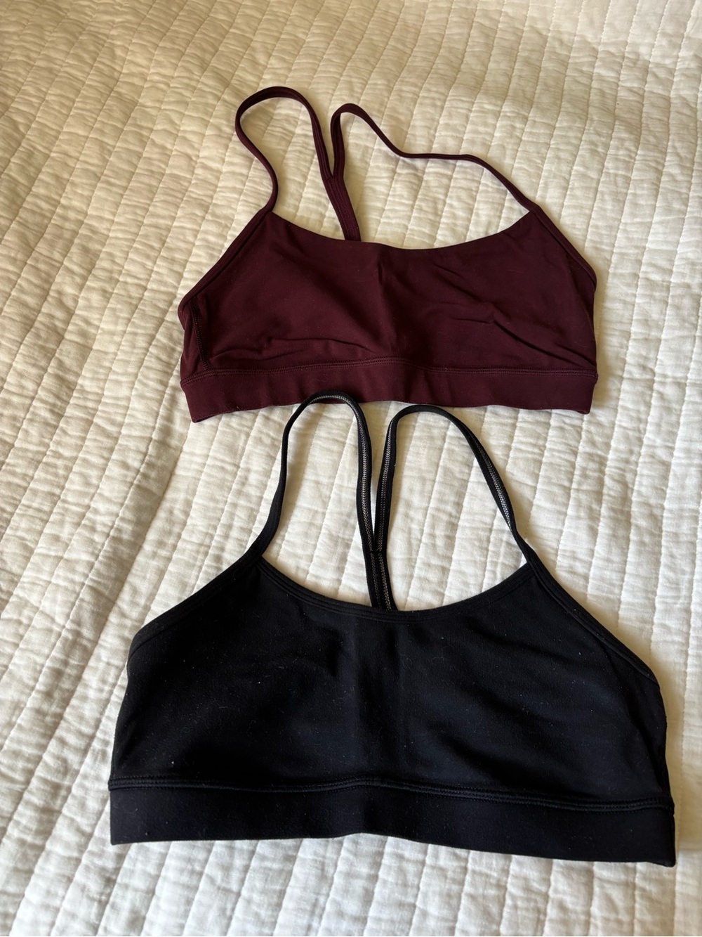 lululemon athletica Strappy Bralette Duo - Black & Deep Burgundy